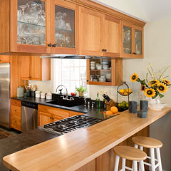 soapstone and butcherblock kitchen countertops